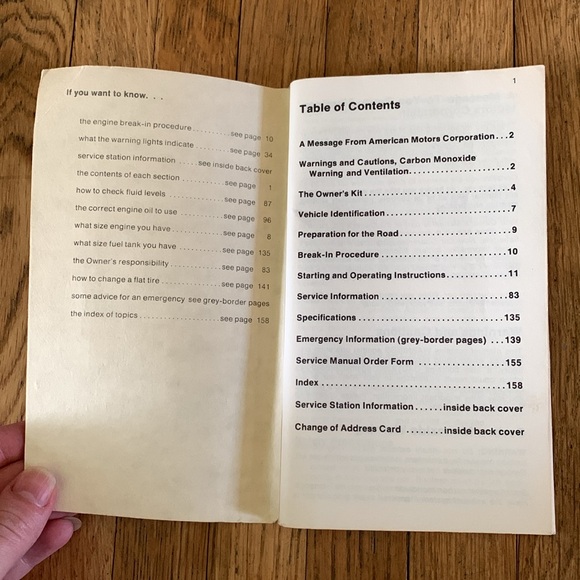 1978 AMC Matador Gremlin Concord AMX Pacer ORIGINAL OWNER'S MANUAL - Picture 3 of 5